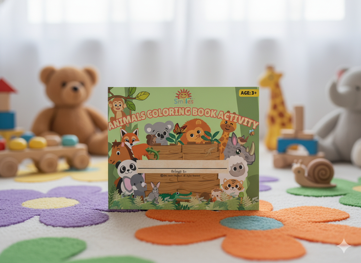 🎨 Animals Coloring Book Activity | Fine Motor Skills & Creativity | Printable Preschool Coloring Pages