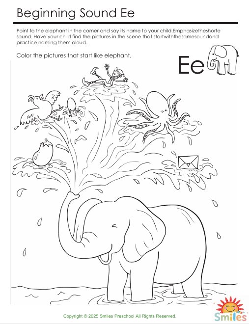 🎨🔤 Beginning Sounds Printable — Preschool Fun Learning Worksheets (PDF for Kids) 🧒📚✨