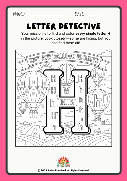 A to Z Find The Letters Activity | Alphabet Recognition Worksheets | Printable Preschool Letter Detective