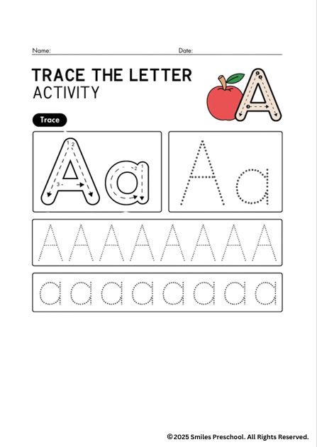 🚀 A to Z Tracing | Alphabet Writing Practice | Printable Preschool Tracing